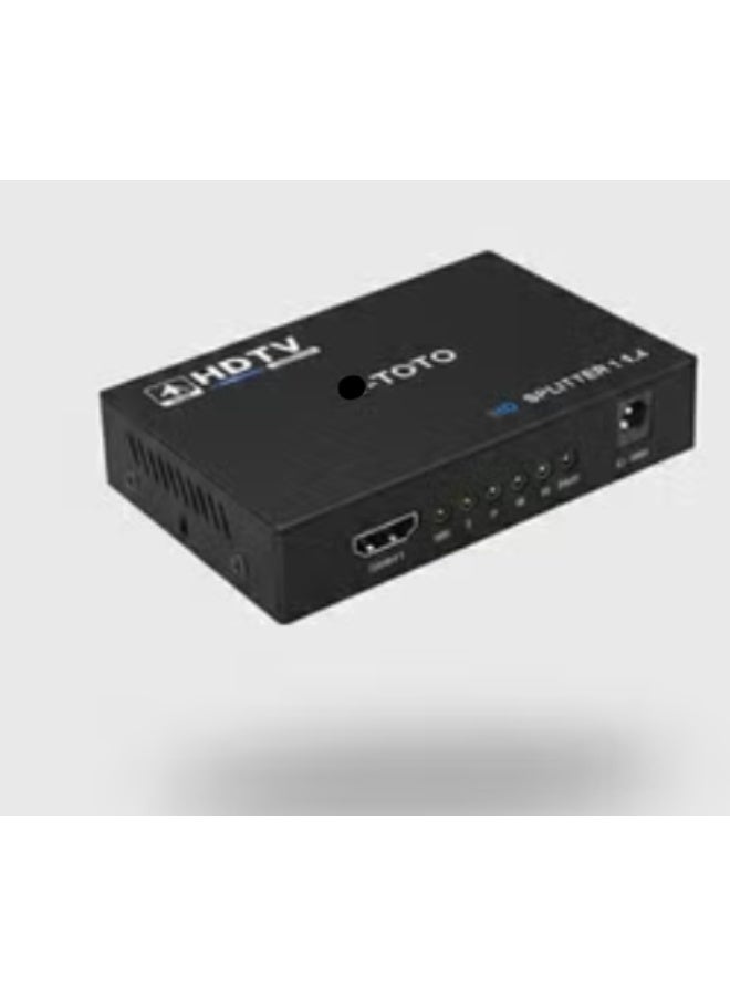 موزع HDMI بدقة 4K 1x4 مع تضخيم الإشارة لأنظمة العرض فائقة الدقة (UHD)